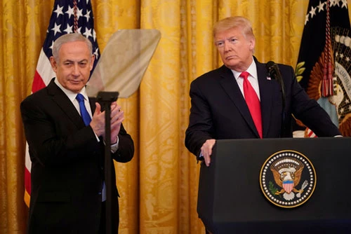 Tổng thống Mỹ Trump và Thủ tướng Israel Netanyahu tại Nhà Trắng. Ảnh: Reuters.