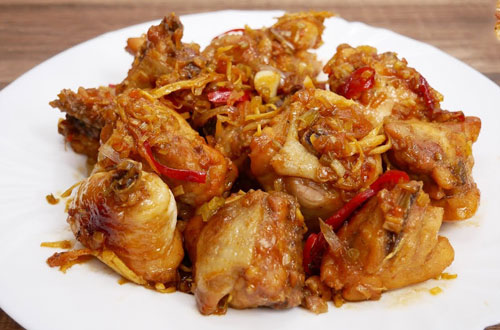 Bí quyết làm gà ram gừng thơm ngon giòn cay