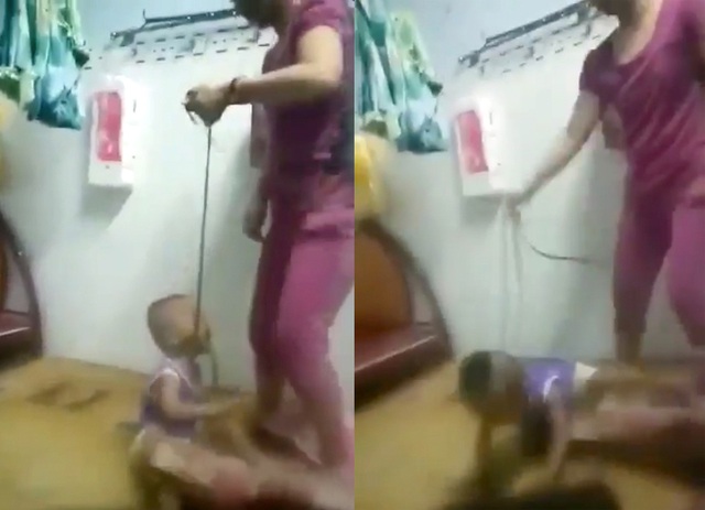 Bình Dương: Tạm giữ người mẹ cột dây vào cổ con trai, bạo hành dã man