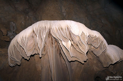 Kỳ thú những "chiếc giường băng" mát lạnh trong lòng hang Dơi