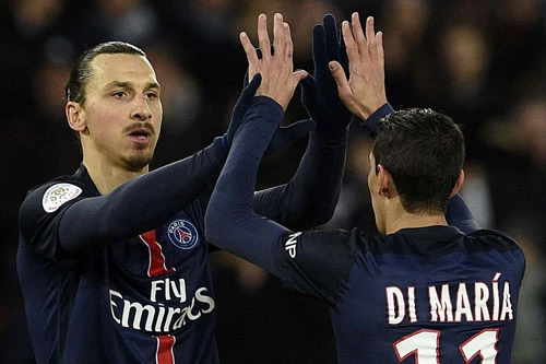 Tại PSG, Di Maria chỉ gắn bó với Ibrahimovic trong đúng một mùa giải 2015/16