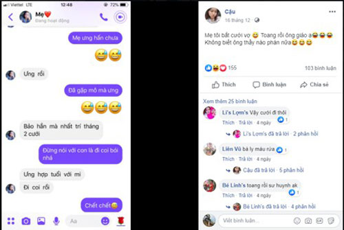 Con trai "đứng hình" vì mẹ lần đầu xem ảnh bạn gái qua Facebook đã bắt cưới