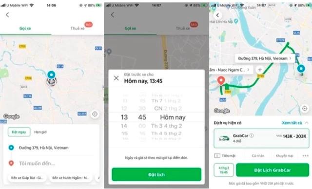 Người dùng Grab tại Hà Nội có thể đặt trước chuyến đi GrabCar tối đa lên đến 7 ngày thông qua “Chuyến Xe Hẹn Giờ”