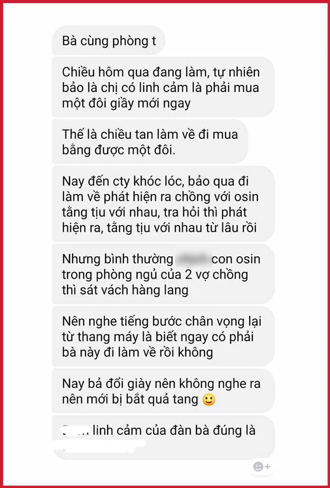 Câu chuyện về sự linh cảm chính xác của cô vợ.