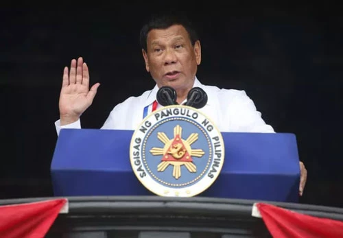 Tổng thống Philippines Rodrigo Duterte. Ảnh: AP.