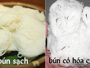 Mua bún trắng là dại, vừa chứa hàn the lại rước bệnh vào người, đây mới là cách chọn bún sạch không hóa chất
