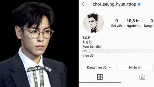 T.O.P (Big Bang) bất ngờ xoá bỏ toàn bộ trang cá nhân