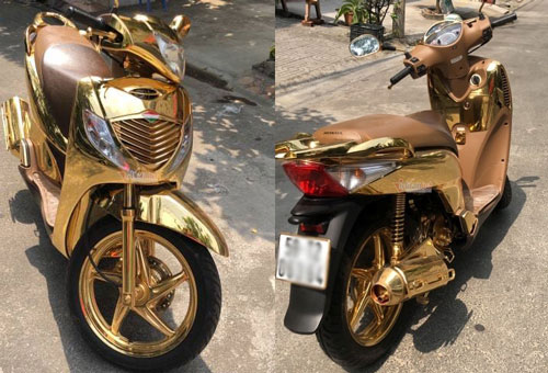 Ngắm Honda SH mạ vàng giá 1,5 tỷ ở TP.HCM