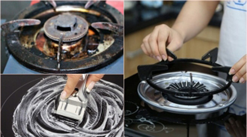 Mẹo lau chùi bếp ga nhanh, sạch bóng dầu mỡ cho bà nội trợ thông minh