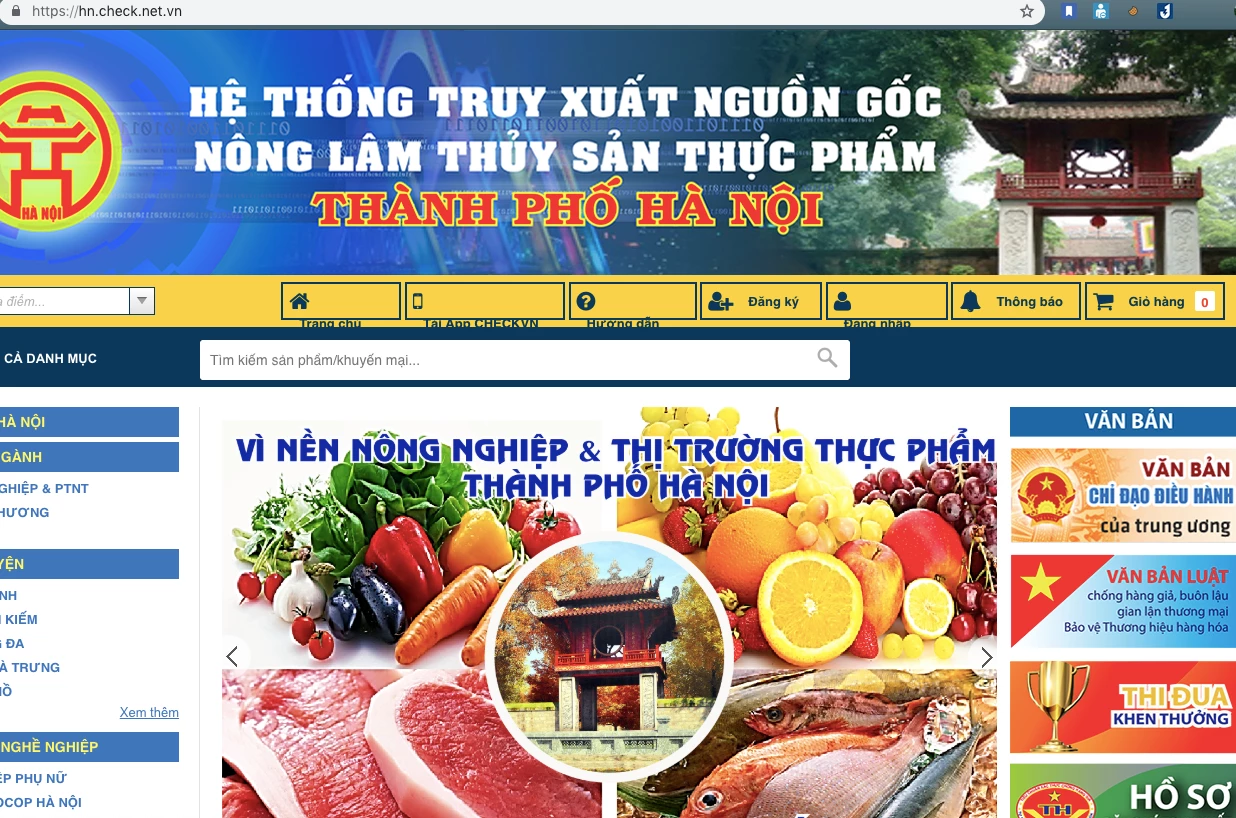 IDE has run a traceability platform for Hanoi and other provinces.