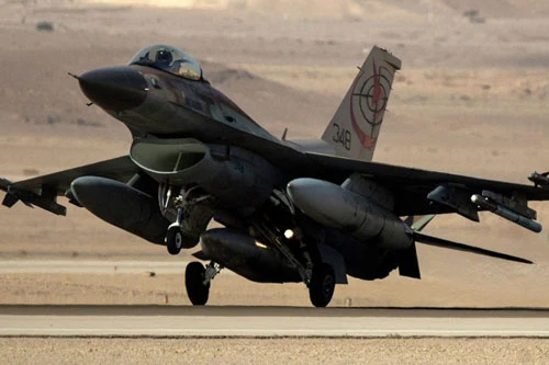 Máy bay tiêm kích F-16 của Israel.