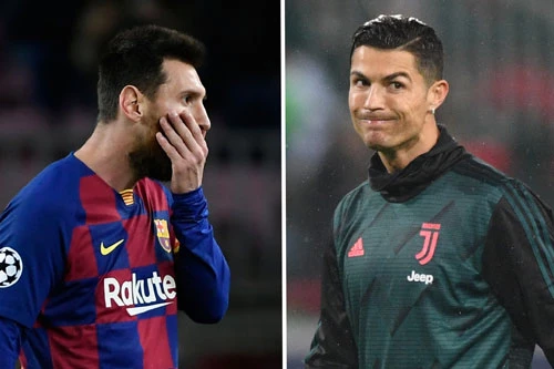 Messi và Ronaldo (phải).