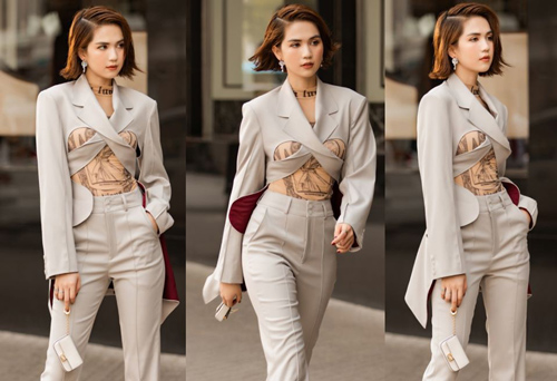 Ngọc Trinh phô dáng đẹp mướt mắt, không hở vẫn hút mọi ánh nhìn