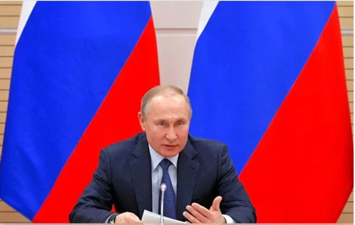 Tổng thống Nga Vladimir Putin phát biểu tại cuộc họp ngày 13/2/2020. Ảnh: Sputnik.
