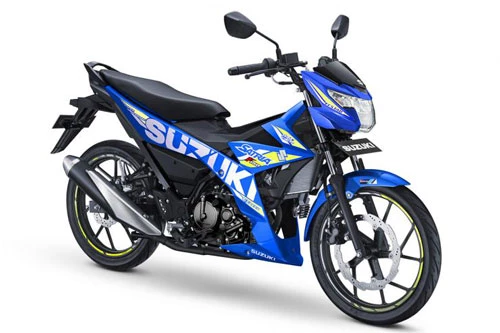 Suzuki Satria màu xanh GP. 