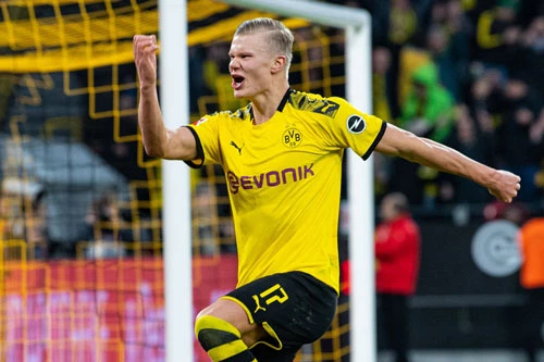 1. Erling Haaland (Borussia Dortmund, giá trị hiện nay: 60 triệu euro, mức tăng: 55 triệu euro).