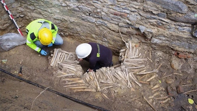 Rùng rợn phát hiện thấy bức tường xương người niên đại 500 năm tuổi - 1