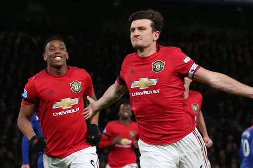 Martial và Maguire (phải) là những người lập công cho M.U. Ảnh: Getty.