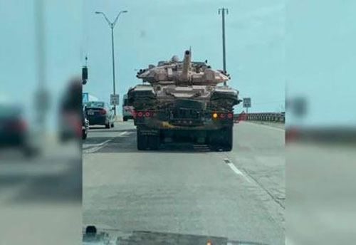 Tăng T-90A xuất hiện trên đường phố Mỹ