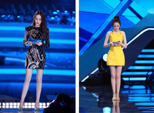 Địch Lệ Nhiệt Ba sở hữu đôi chân dài 1m09, thon nuột không tì vết