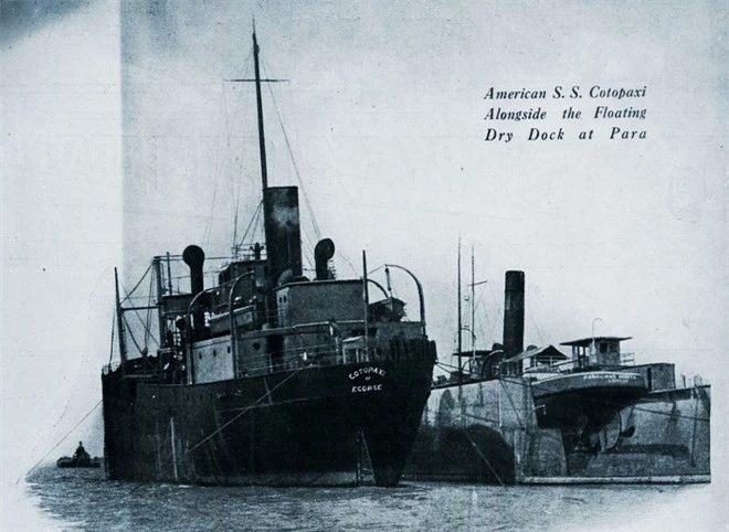 SS Cotopaxi, trước khi biến mất. (Hình ảnh kỹ thuật số từ Cha Edward J. Dowling, Bộ sưu tập lịch sử hàng hải của S.J., Đại học Detroit Mercy)