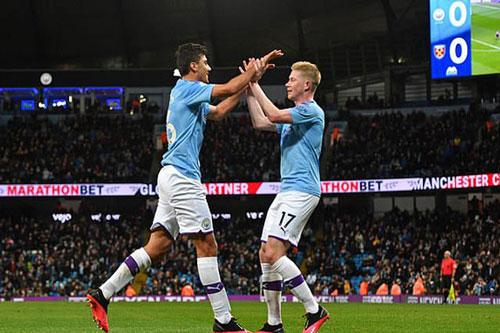 Man City 2-0 West Ham: Man City kiên trì bám đuổi Liverpool