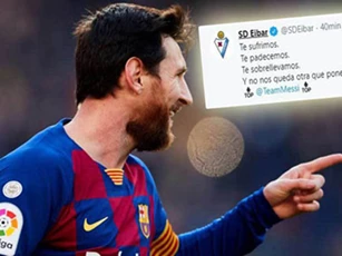 Bị Messi 'đâm' 4 nhát kiếm, đối thủ vẫn công khai chúc mừng