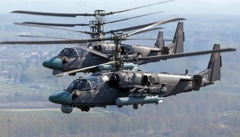 Ka-52 là một trong những trực thăng tiên tiến nhất của Nga hiện nay. Nguồn: Huanqiu.