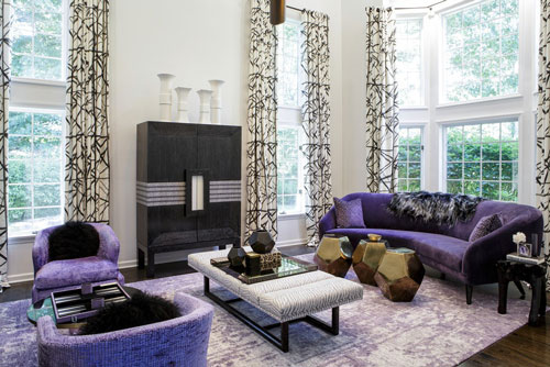 Không gian sống sang trọng hơn bất ngờ nhờ sắc tím mộng mơ