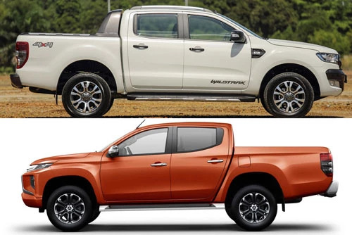 Mitsubishi Triton 2020 hay Ford Ranger Wildtrak (trên).