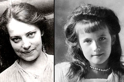 Anna Anderson (bên trái) có nhiều nét giống công chúa cuối cùng của nước Nga (bên phải).