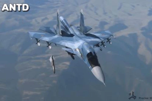 Máy bay chiến đấu Su-34 đang phóng tên lửa