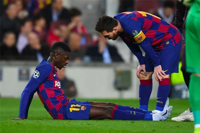 Dembele chấn thương khiến Barca khủng hoảng hàng công