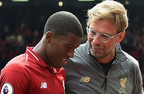 Wijnaldum và HLV Klopp.