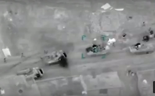 Xem UAV của Thổ Nhĩ Kỳ tấn công đoàn xe chiến đấu của quân đội Syria