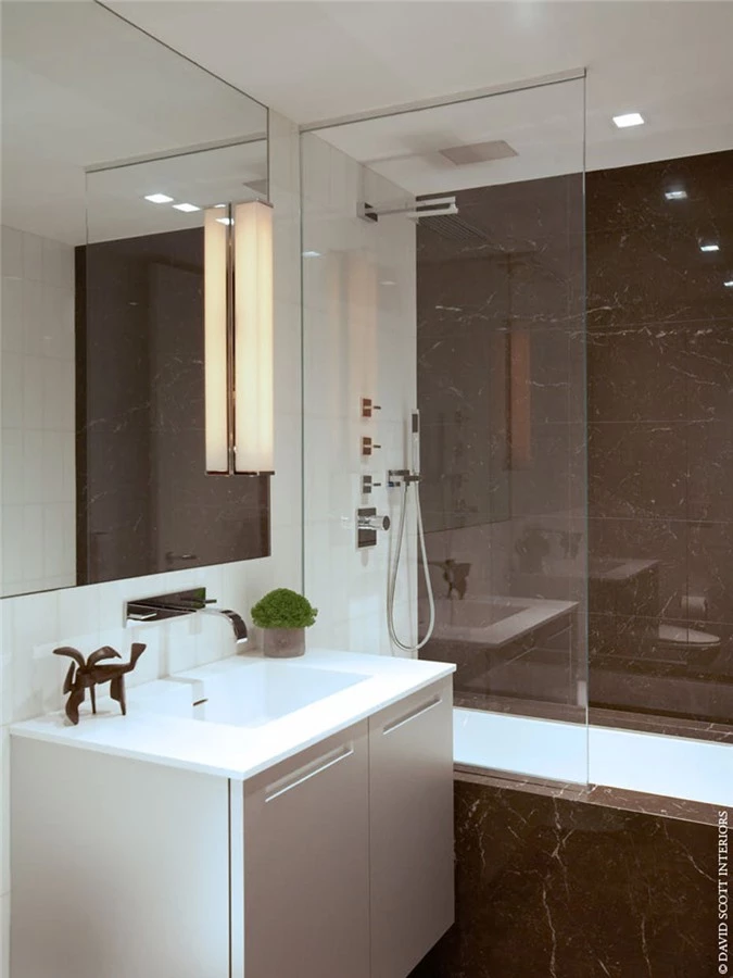 Đá cẩm thạch đen - vũ khí đem đến nét sang trọng tuyệt đối cho căn phòng tắm gia đình - Ảnh 11.