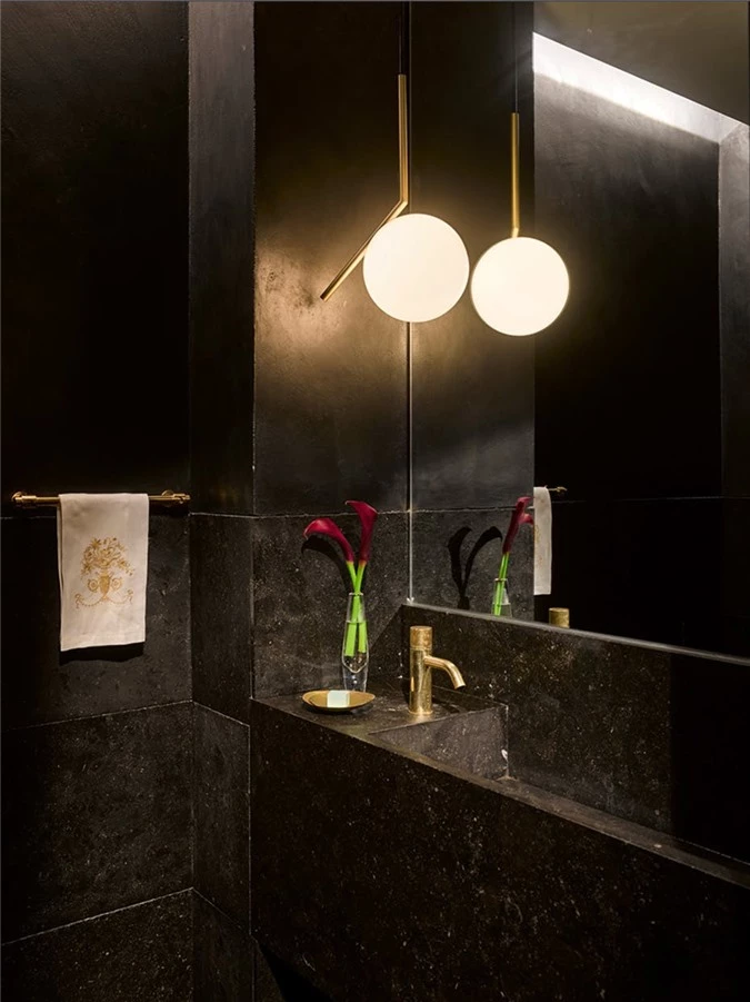 Đá cẩm thạch đen - vũ khí đem đến nét sang trọng tuyệt đối cho căn phòng tắm gia đình - Ảnh 7.