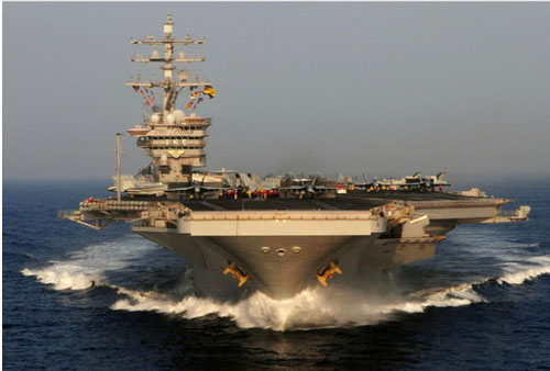 Tàu sân bay Mỹ vào Địa Trung Hải trong tình hình nóng