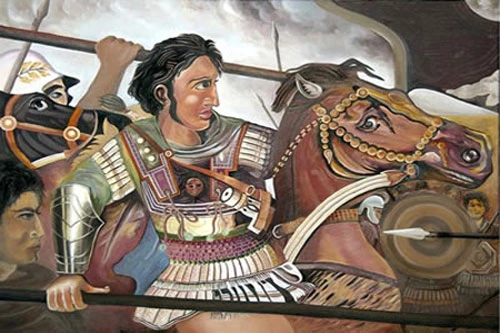 Tranh khắc họa Alexander Đại đế.