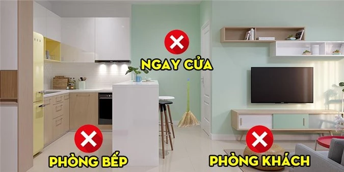 Nhưng nơi không nên để chổi