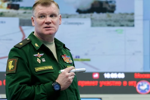 Thiếu tướng Igor Konashenkov - phát ngôn viên chính thức của Bộ Quốc phòng NgaThiếu tướng Igor Konashenkov - phát ngôn viên chính thức của Bộ Quốc phòng Nga. Ảnh: TASS.