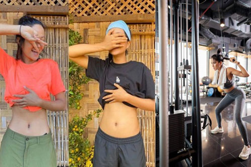 Khác với suy nghĩ của số đông, dàn sao showbiz Việt vẫn hăng hái đến phòng tập gym giữa mùa dịch