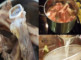 Trước khi hầm chỉ cần thả xương vào ngâm trong nước này, đảm bảo thơm ngon, nhanh nhừ, ngọt nước