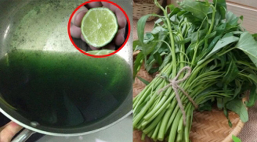 Vắt chanh vào nước luộc rau muống mà thấy hiện tượng này thì chớ dại mà ăn kẻo nguy hại sức khỏe
