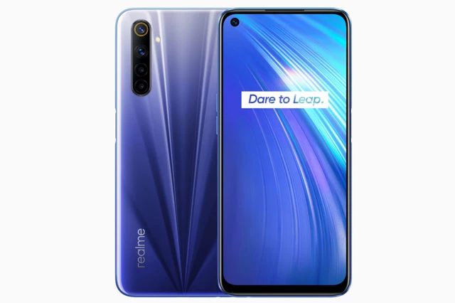 Realme 6 sở hữu thiết kế với vỏ ngoài bằng nhựa giá kính. Máy có kích thước 162,1x74,8x9,6 mm, trọng lượng 191 g. 