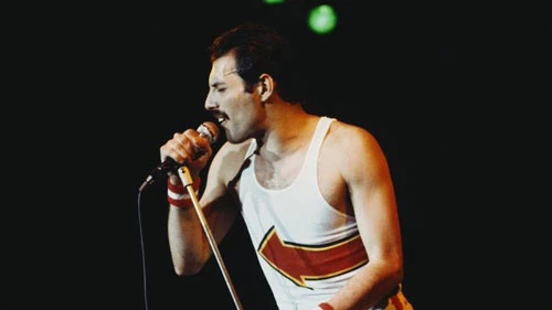 Freddie Mercury là ca sĩ chính của ban nhạc rock Queen. 