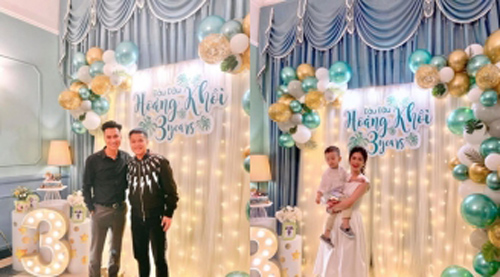 Việt Anh và vợ cũ Hương Trần hội ngộ trong dịp sinh nhật con trai
