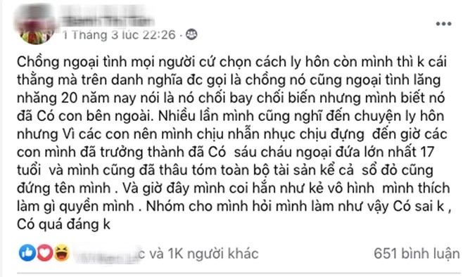 Phát hiện chồng ngoại tình, có cả con riêng bên ngoài, nhưng chị vợ nhất định không ly hôn mà làm điều này khiến chị em ngả mũ thán phục - Ảnh 1.