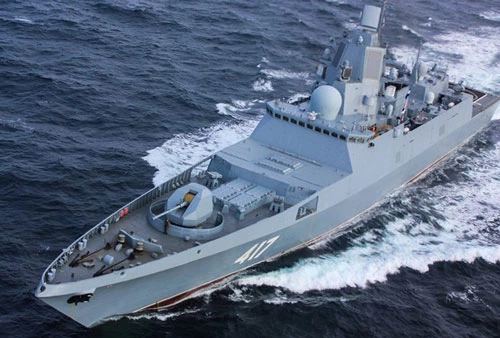Tàu Gorshkov của hải quân Nga được trang bị tên lửa siêu thanh Zircon