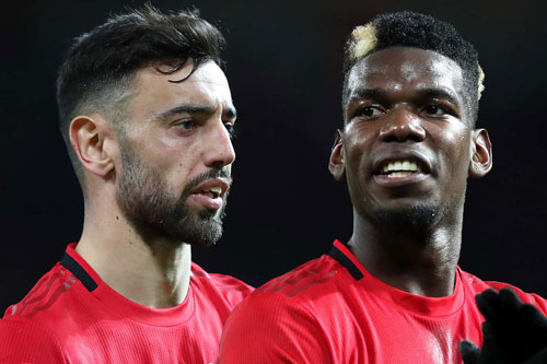 HLV Solskjaer lên kế hoạch kết hợp Pogba và Bruno Fernandes